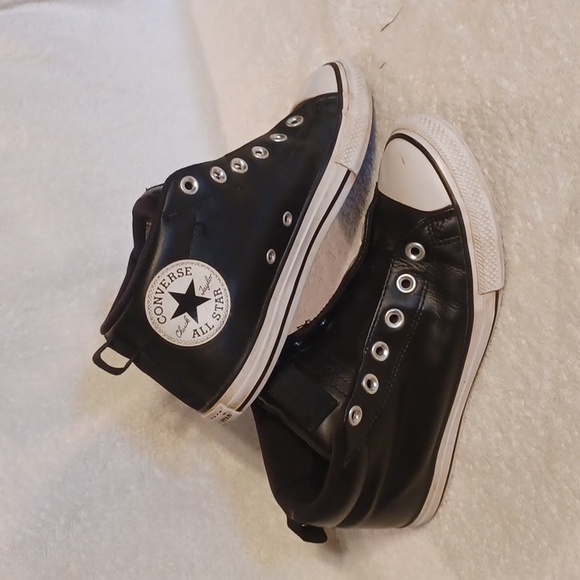 Converse Chuck Taylor black leather size 5 - Picture 1 of 5